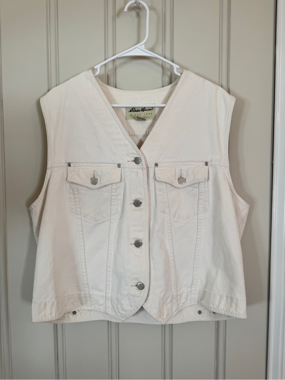 Eddie Bauer vinCream Sleeveless Denim Vest